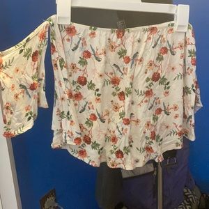 Floral off the shoulders top